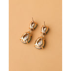 Fashionable water earrings for women, light luxury with a high-end feel, crystal drop earrings, versatile and elegant, simple design