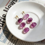 Resin luxury acrylic Maillard earrings, light luxury, niche style, sophisticated and high-end feel