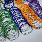 Personalized Beaded Bracelets Bulk Order, Custom Word Team Party Favors