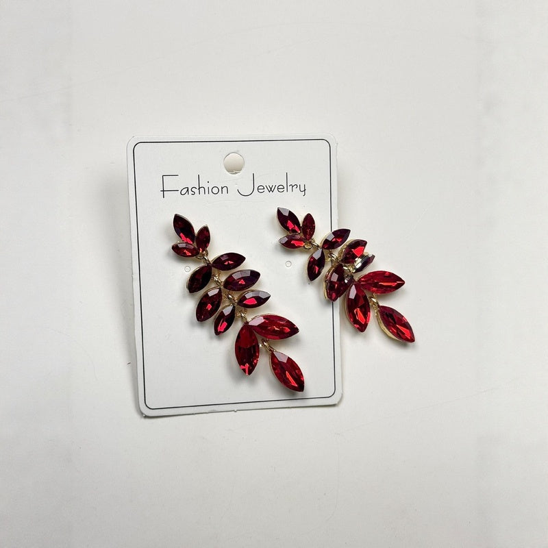 Fashionable leaf-shaped crystal hairpin for women, versatile elegant hair accessory with a light luxury and high-end feel