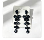 String-style water drop high-end earrings, fashionable and versatile accessories for dates