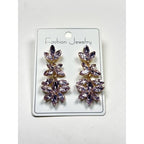 Diamond-studded leaf tassel women, light luxury style, high-end long earrings for evening parties