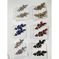 Fashionable leaf-shaped crystal hairpin for women, versatile elegant hair accessory with a light luxury and high-end feel