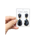 Fashionable water earrings for women, light luxury with a high-end feel, crystal drop earrings, versatile and elegant, simple design