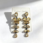 String-style water drop high-end earrings, fashionable and versatile accessories for dates