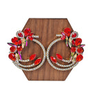 Diamond-encrusted geometric earrings, trendy and versatile, light luxury style earrings