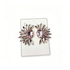 Fashionable sunflower colorful alloy earrings, light luxury and stylish ear studs