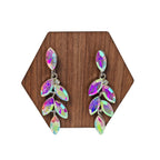 Fashionable alloy women's luxury crystal earrings, wedding dress accessories, long bridal earrings with a high-end feel
