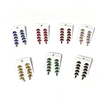 Wind leaf for women, long tassel crystal earrings, high-end earrings