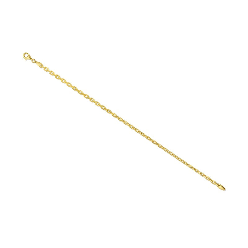 14K Solid Gold Forzentina Bracelet – Classic Cable Chain