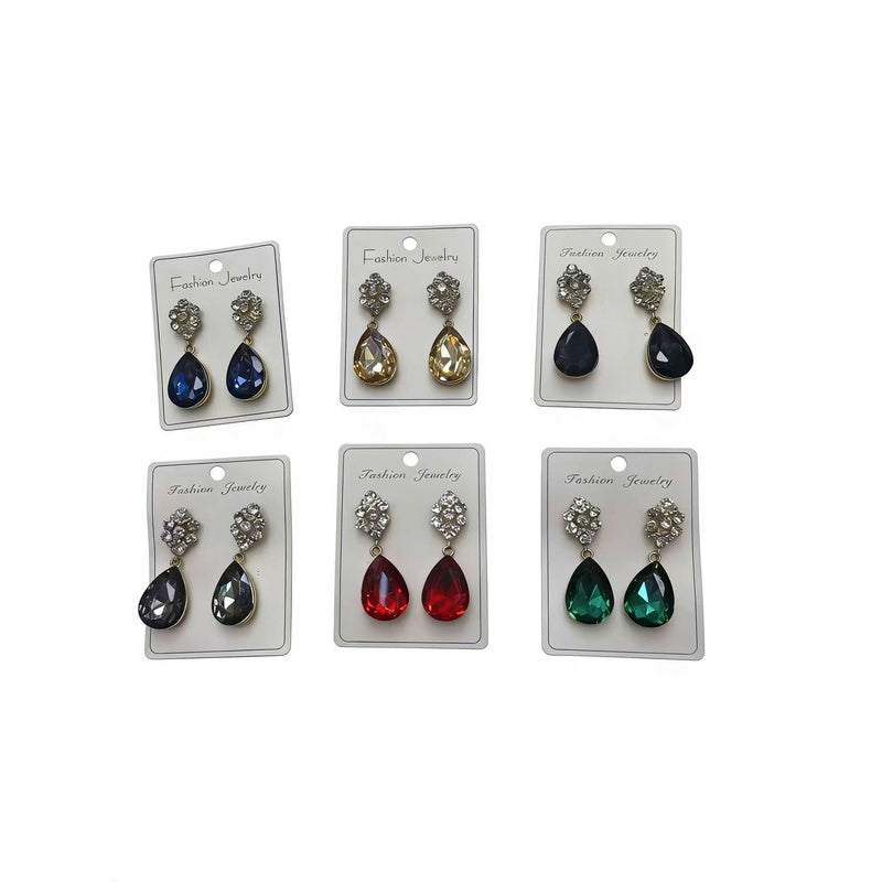Palace-style zircon water drop for women, French luxury high-end earrings