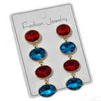 Fashionable, simple, elegant, niche, high-end, light luxury, fresh and colorful long tassel earrings