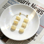 Resin luxury acrylic Maillard earrings, light luxury, niche style, sophisticated and high-end feel