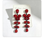 String-style water drop high-end earrings, fashionable and versatile accessories for dates