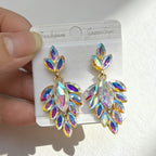 Leaf are light luxury versatile, colorful earrings with a simple and elegant style