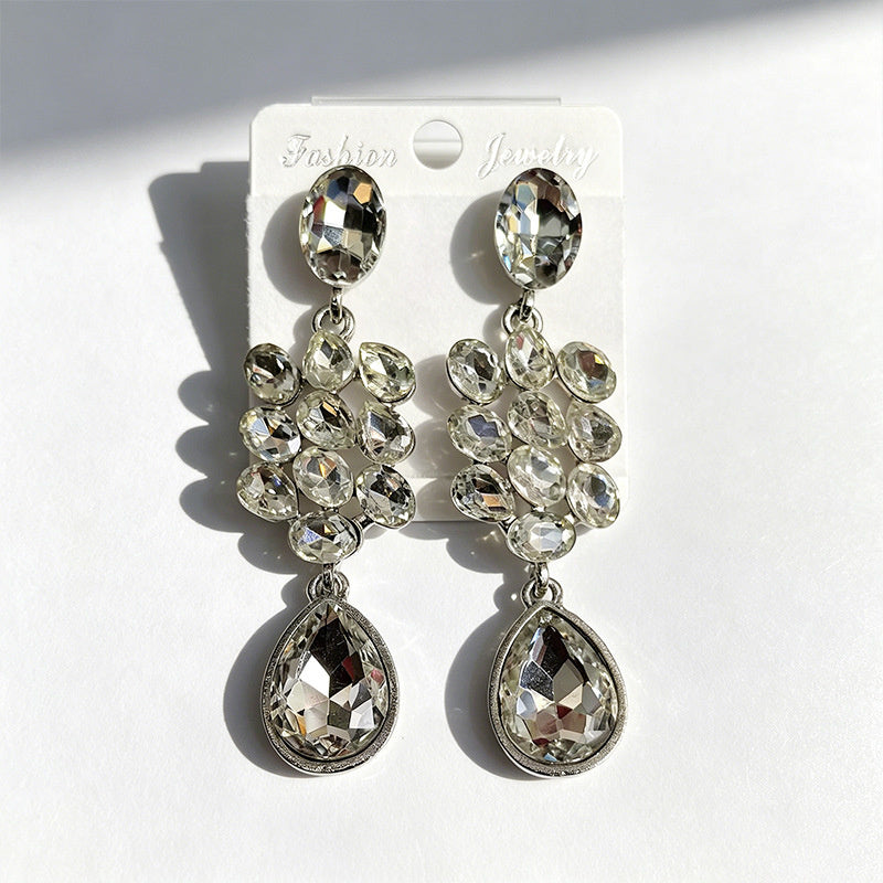 Water Tassel for Women, Elegant Multi-layered Flower Studs, Trendy Versatile Long Drop Earrings