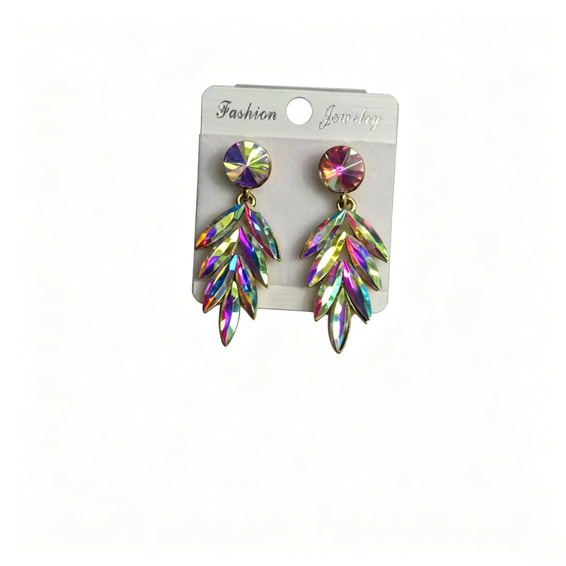 Fashionable colorful feather earrings and pendants, light luxury niche high-end earrings, best-selling item