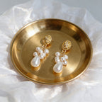 French-style elegant pearl earrings, light luxury, high-end, stunning and fashionable earrings
