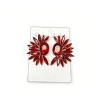 Fashionable sunflower colorful alloy earrings, light luxury and stylish ear studs