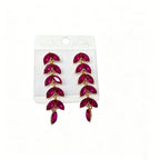 Wind leaf for women, long tassel crystal earrings, high-end earrings