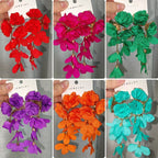 Chiffon flower multi-layered holiday-style earrings, exaggerated earrings with a light luxury feel