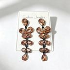 String-style water drop high-end earrings, fashionable and versatile accessories for dates