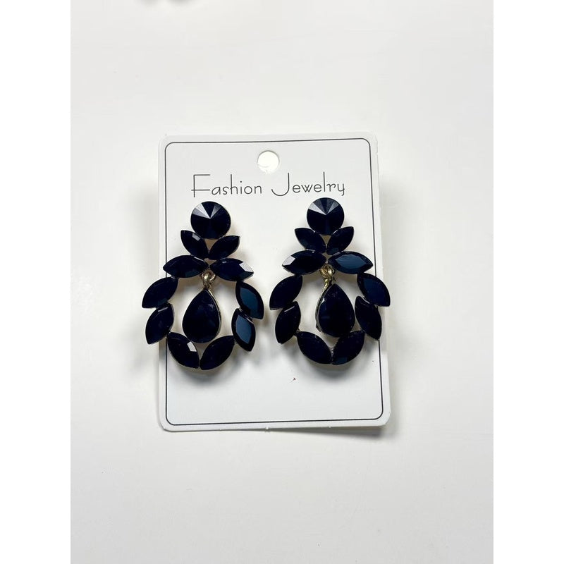 Fashionable crystal earrings for women, long water drop tassel high-end colorful earrings, light luxury