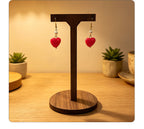 Unique elegant amber heart earrings with a gentle and sophisticated vibe, versatile accessory
