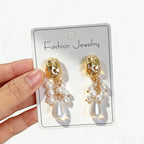 French-style elegant pearl earrings, light luxury, high-end, stunning and fashionable earrings