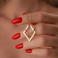 14K Solid Gold Diamond Holder Necklace: Wedding Ring Keeper, 925 Sterling Silver