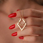 14K Solid Gold Diamond Holder Necklace: Wedding Ring Keeper, 925 Sterling Silver