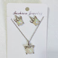 Earring and set, fashionable children's cute cartoon fresh style earrings, light luxury necklace accessories