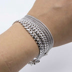 Solid 10k Miami Cuban Link Bracelet Real 10K White Gold All Sizes