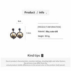 Vintage Palace Style Diamond-Studded Flower High-End Niche Design Earrings, Versatile Light Luxury Earrings Wholesale