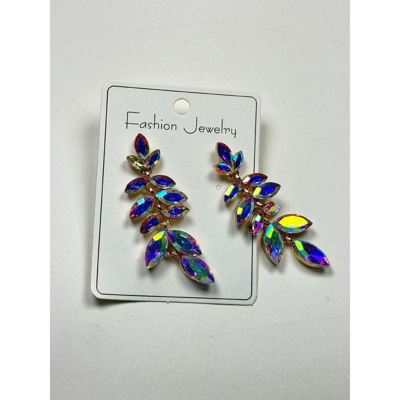 Fashionable leaf-shaped crystal hairpin for women, versatile elegant hair accessory with a light luxury and high-end feel