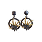 Vintage Palace Style Diamond-Studded Flower High-End Niche Design Earrings, Versatile Light Luxury Earrings Wholesale