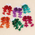 Chiffon flower multi-layered holiday-style earrings, exaggerated earrings with a light luxury feel