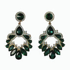 Palace-style dazzling rhinestone for women, French luxury high-end earrings, statement earrings