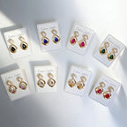Irregular diamond-shaped earrings, light luxury, simple, fashionable, versatile earrings