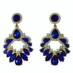 Palace-style dazzling rhinestone for women, French luxury high-end earrings, statement earrings