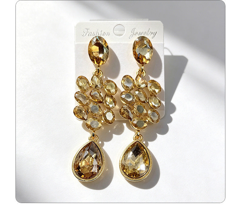 Water Tassel for Women, Elegant Multi-layered Flower Studs, Trendy Versatile Long Drop Earrings