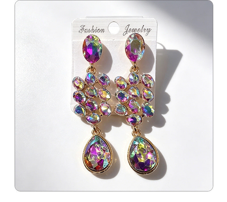 Water Tassel for Women, Elegant Multi-layered Flower Studs, Trendy Versatile Long Drop Earrings