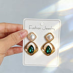 Irregular diamond-shaped earrings, light luxury, simple, fashionable, versatile earrings