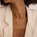 Custom 18K Gold Plated Personalized Name Necklace, Birthday Her, Graduation Gifts, Gift for Teacher