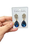 Palace-style zircon water drop for women, French luxury high-end earrings