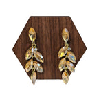 Fashionable alloy women's luxury crystal earrings, wedding dress accessories, long bridal earrings with a high-end feel