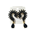 Colorful Stone Water High-End Long Drop Earrings, Versatile Metal Jewelry