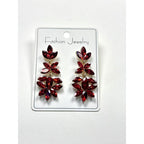 Diamond-studded leaf tassel women, light luxury style, high-end long earrings for evening parties