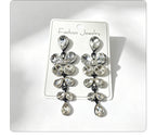 String-style water drop high-end earrings, fashionable and versatile accessories for dates