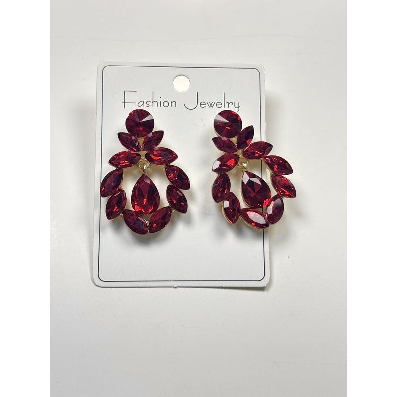 Fashionable crystal earrings for women, long water drop tassel high-end colorful earrings, light luxury